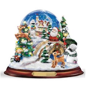 Diamond Painting Kerst - Snowglobe Schattige Kerstman (formaat en vorm steentjes naar keuze)