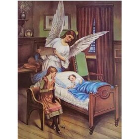 Diamond Painting Engel met kinderen 06 (formaat en vorm steentjes naar keuze)