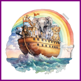 Diamond Painting Ark van Noach 04 (formaat en vorm steentjes naar keuze)