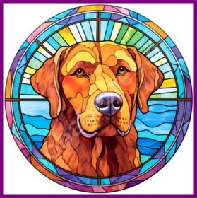 Diamond Painting Glas in lood Hond - Chesapeake Bay Retriever 01 (formaat en vorm steentjes naar keuze)
