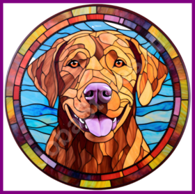 Diamond Painting Glas in lood Hond - Chesapeake Bay Retriever 05 (formaat en vorm steentjes naar keuze)