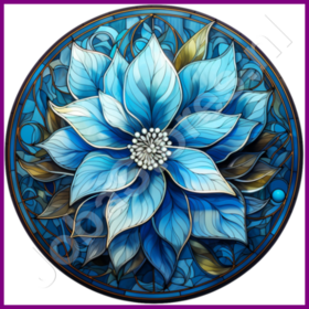 Diamond Painting Glas in lood Kerst Ster 06 (formaat en vorm steentjes naar keuze)