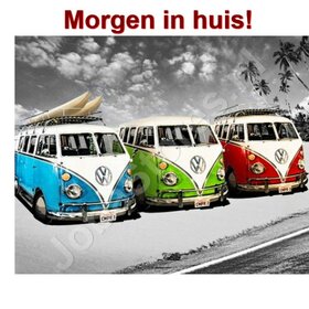 OP=OP Diamond Painting Volkswagen Busjes 40x50cm - Rond