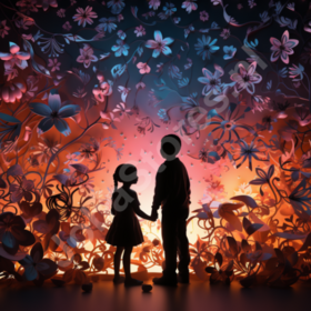 Diamond Painting Kleurrijke Silhouttes 04 (formaat en vorm steentjes naar keuze)