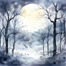 Diamond Painting Betoverd Bos 01 (formaat en vorm steentjes naar keuze)