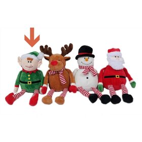 OP=OP Kerst knuffel elfje groen 22cm