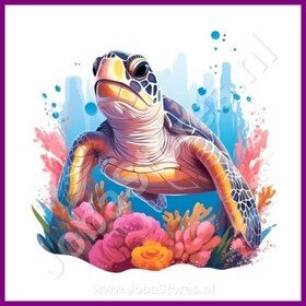 Diamond Painting Schattige Schildpad 02 (formaat en vorm steentjes naar keuze)