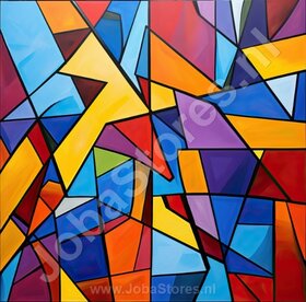 Diamond Painting Kleurrijk Abstract 03 (formaat en vorm steentjes naar keuze)