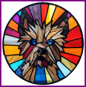 Diamond Painting Glas in lood Hond - Cairnterrier 02 (formaat en vorm steentjes naar keuze)