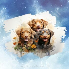 Diamond Painting Aquarel Hond - Chesapeake Bay Retriever 01 (formaat en vorm steentjes naar keuze)