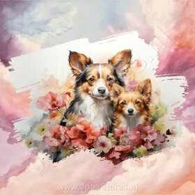 Diamond Painting Aquarel Hond - Chihuahua 01 (formaat en vorm steentjes naar keuze)