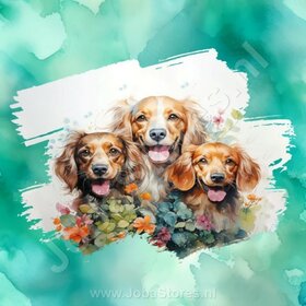 Diamond Painting Aquarel Hond - Cocker Spaniel 03 (formaat en vorm steentjes naar keuze)