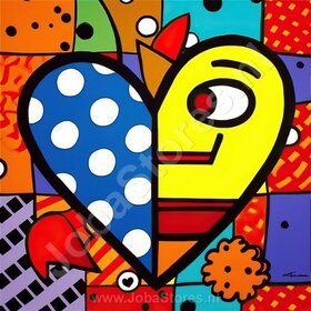 Diamond Painting Bonte Harten 03 (formaat en vorm steentjes naar keuze)