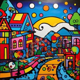 Diamond Painting Bonte Landschappen 02 (formaat en vorm steentjes naar keuze)