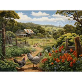 Diamond Painting Boerderij 03 (formaat en vorm steentjes naar keuze)