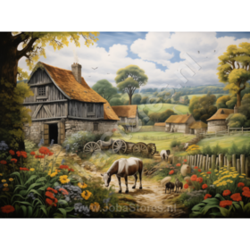Diamond Painting Boerderij 04 (formaat en vorm steentjes naar keuze)