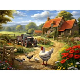 Diamond Painting Boerderij 05 (formaat en vorm steentjes naar keuze)