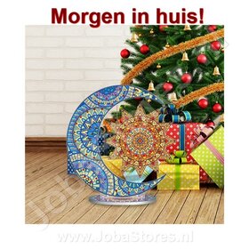 OP=OP Diamond Painting Zon en Maan op standaard (30cm)
