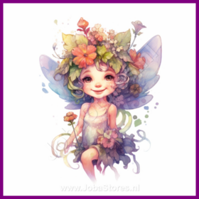 Diamond Painting Schattige fee 01 (formaat en vorm steentjes naar keuze)