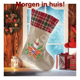 OP=OP Diamond Painting Kerst Sok 07 (Kaars/30cm)