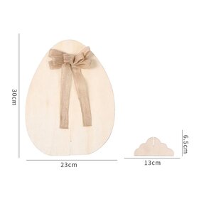 Houten Paasei om zelf te kleuren/schilderen Groot 30cm