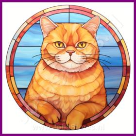 Diamond Painting Glas in lood Kat - Brits Korthaar 03 (formaat en vorm steentjes naar keuze)