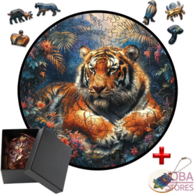 Houten Figuren puzzel Tijger