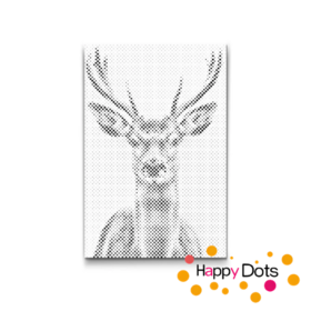HappyDots DOT Painting Wildlife - Hert - Stippelschilderij