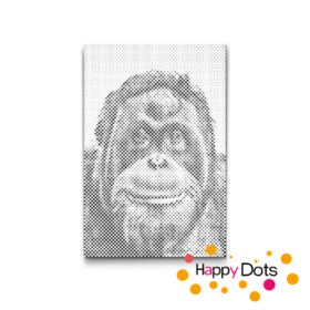 HappyDots DOT Painting Wildlife - Chimpansee - Stippelschilderij
