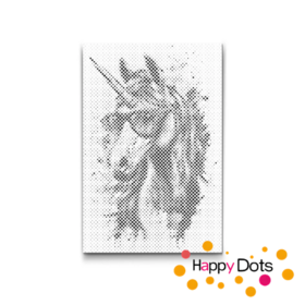 HappyDots DOT Painting Gekke dieren - Eenhoorn