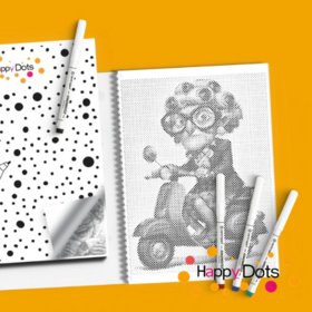 HappyDots DOT Painting Kleurboek Groot Gekke oma's A3 (30x40cm)