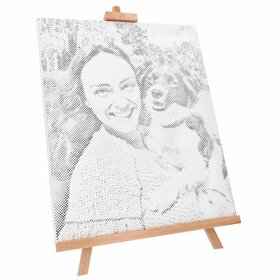 Custom Dot painting van eigen foto