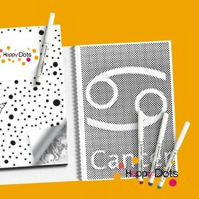 HappyDots DOT Painting Kleurboek Sterrenbeelden  - 24 stippelschilderijen