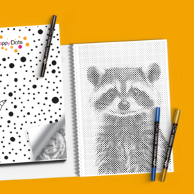 HappyDots DOT Painting Kleurboek Wildlife - Creatief kleurboek - A4 formaat