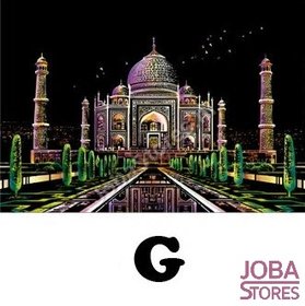 OP=OP Kras Tekening Groot G (41x28cm) - Taj Mahal