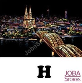 OP=OP Kras Tekening Groot H (41x28cm)