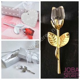 OP=OP Kristallen Roosje in geschenkdoosje Goudkleurig