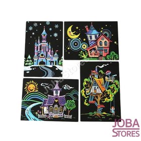 OP=OP Kras Tekeningen - voor kinderen set C (4 stuks)