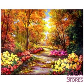 OP=OP Schilderen op nummer Bospad 40x50cm