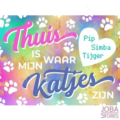 Diamond Painting Custom Katjes Regenboog (30x40cm)