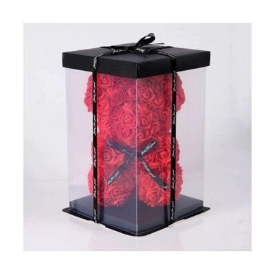 OP=OP Zeeproosjes beer met strik Rood 25cm met geschenkverpakking (Valentijnsdag / Moederdag TIP)