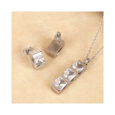 OP=OP Sieraden set Anna 012 ketting + hanger en oorbellen