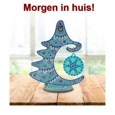 OP=OP Diamond Painting Kerstboom op standaard 01