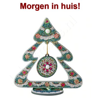 OP=OP Diamond Painting Kerstboom op standaard 04