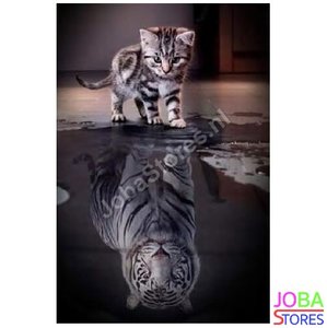 Weglaten Betasten Ongelofelijk Diamond Painting Kitten-Tijger 30x40cm - JobaStores